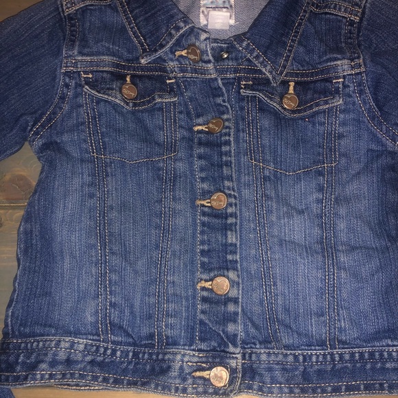 Lot 2 Old Navy Jean Jacket Denim Medium Wash 4T Girls & Jean Jeggings - Picture 3 of 10